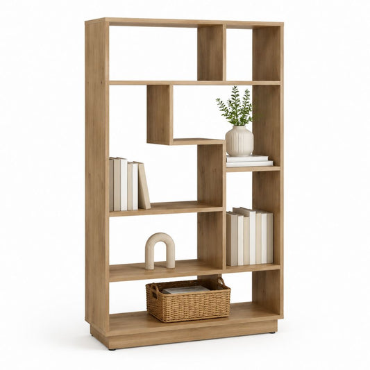 Libreria a giorno rovere naturale in pannello truciolare 80 x 30 x 180 cm
